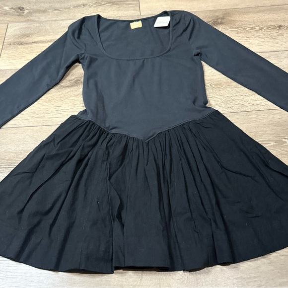 NWT Free People Free-est Onda Long Sleeve Drop Waist Mini Dress - Picture 7 of 13